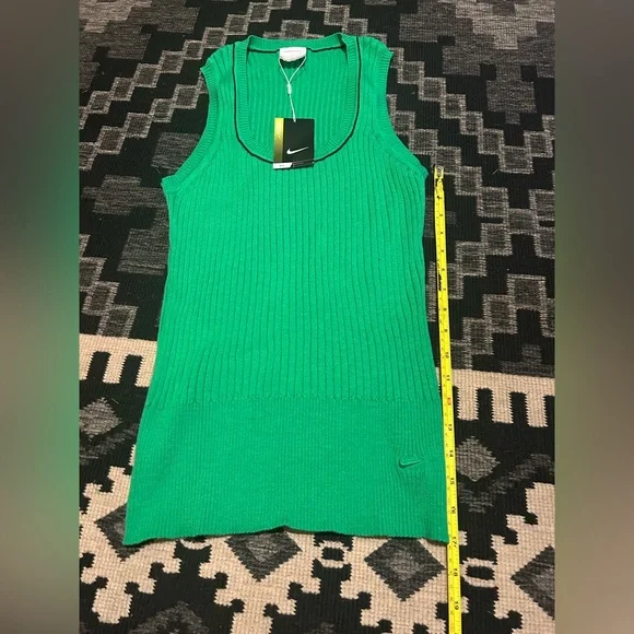 Nike Women's Vibrant Green Ribbed Tank Top - Picture 3 of 5